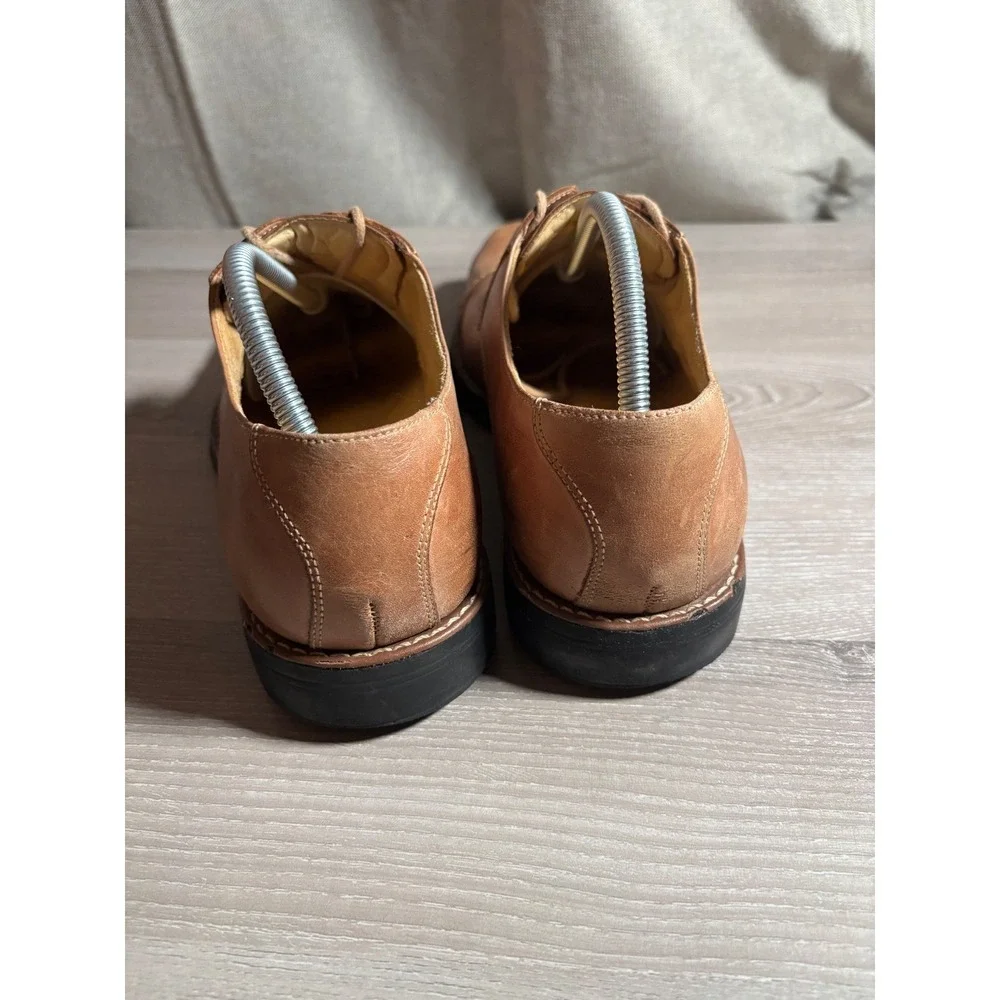 Sandro Moscoloni Mens 11M Tan‎ Leather Cap Toe Oxford Dress Shoes Lace Up Brown